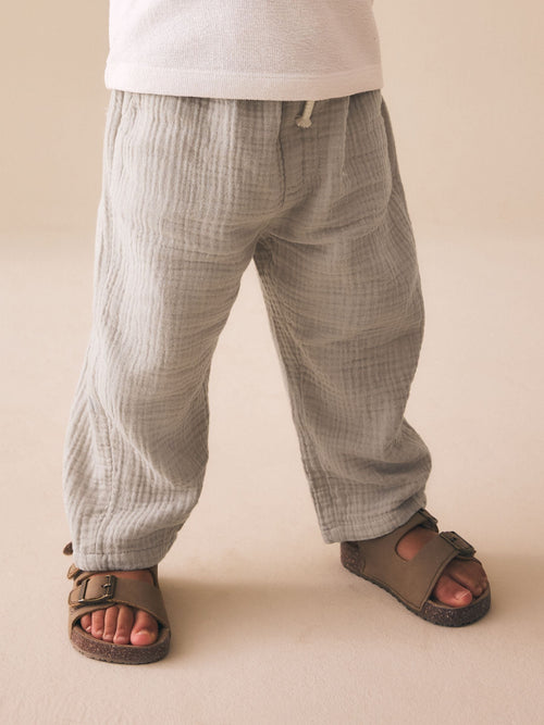 Neutral Soft Textured Pull On Trousers (3mths-7yrs) image 1