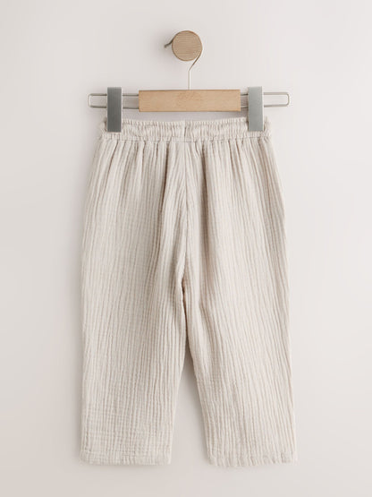 Neutral Soft Textured Pull On Trousers (3mths-7yrs) image 6