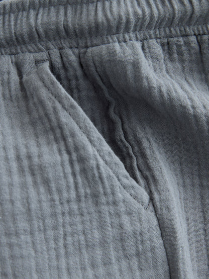 Blue Soft Textured Pull On Trousers (3mths-7yrs) image 6