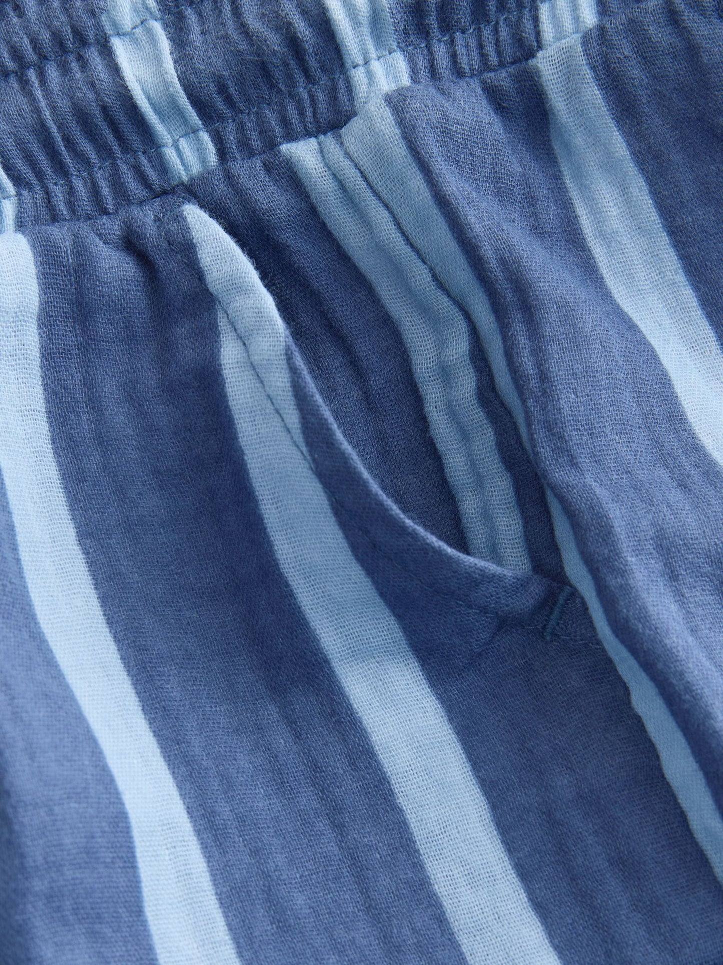 Blue Navy Striped Soft Textured Pull On Trousers (3mths-7yrs) image 7