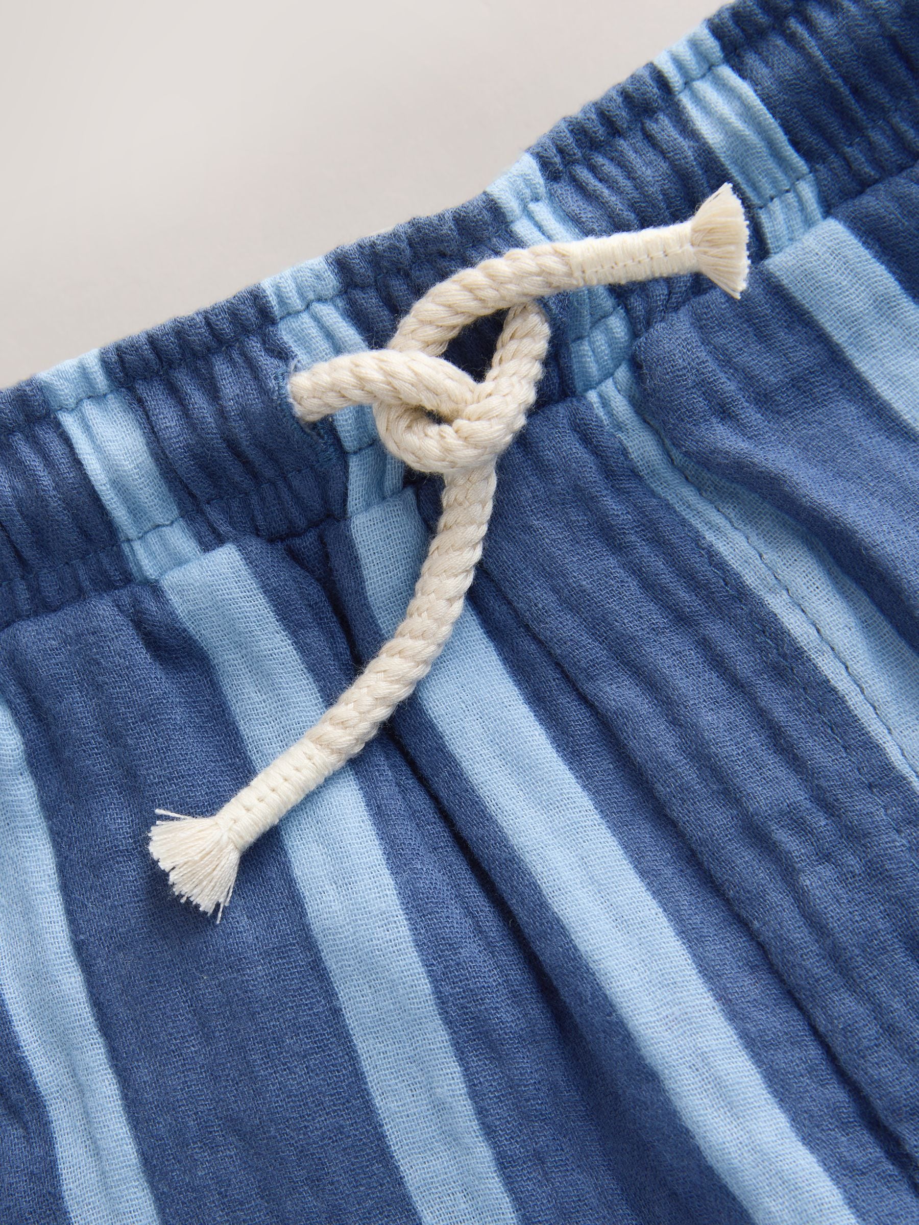 Blue Navy Striped Soft Textured Pull On Trousers (3mths-7yrs) image 8