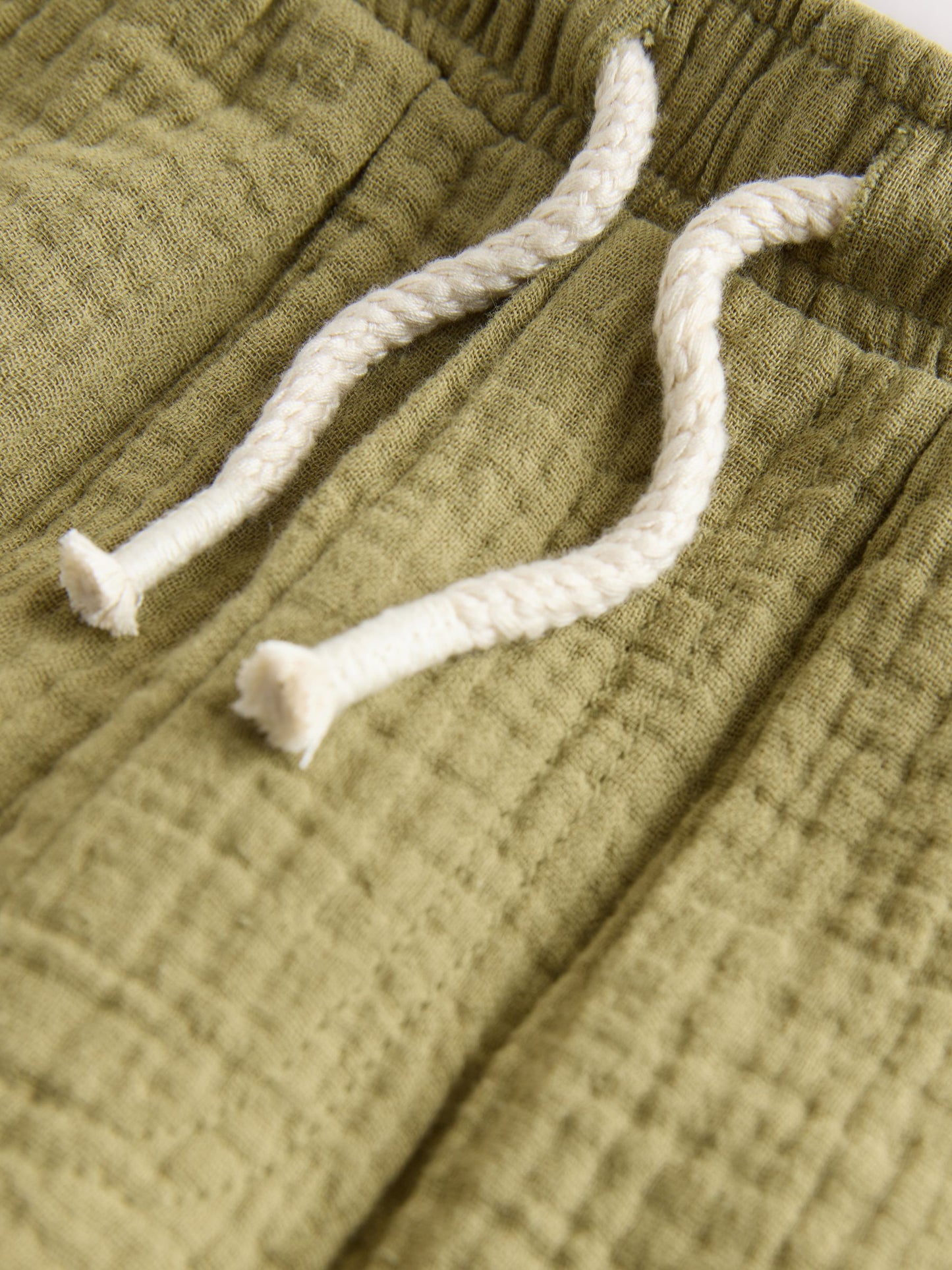 Olive Green Soft Textured Pull On Trousers (3mths-7yrs) image 6