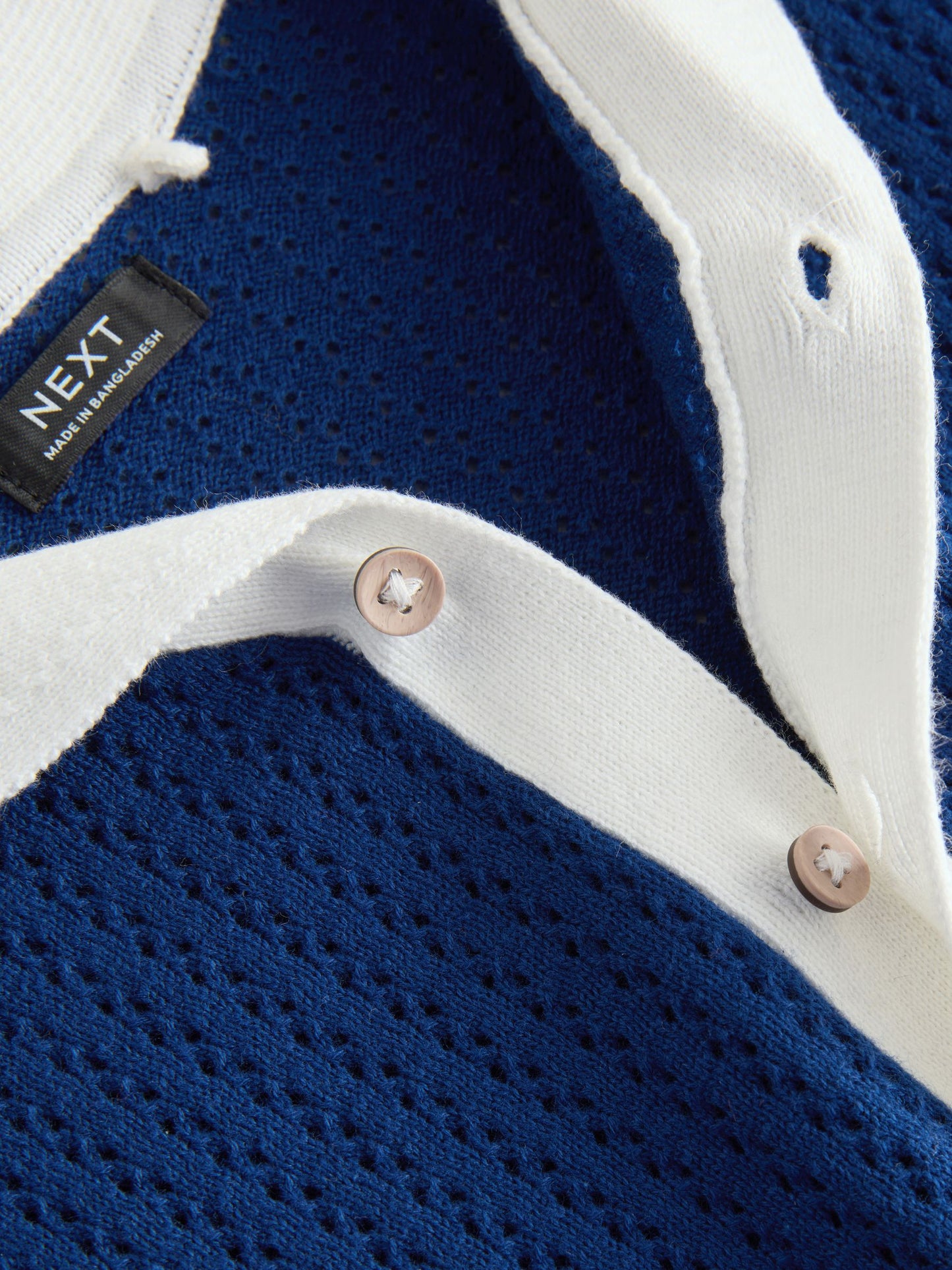 Navy Blue Knitted Polo Shirt and Shorts Set (3mths-10yrs) image 6