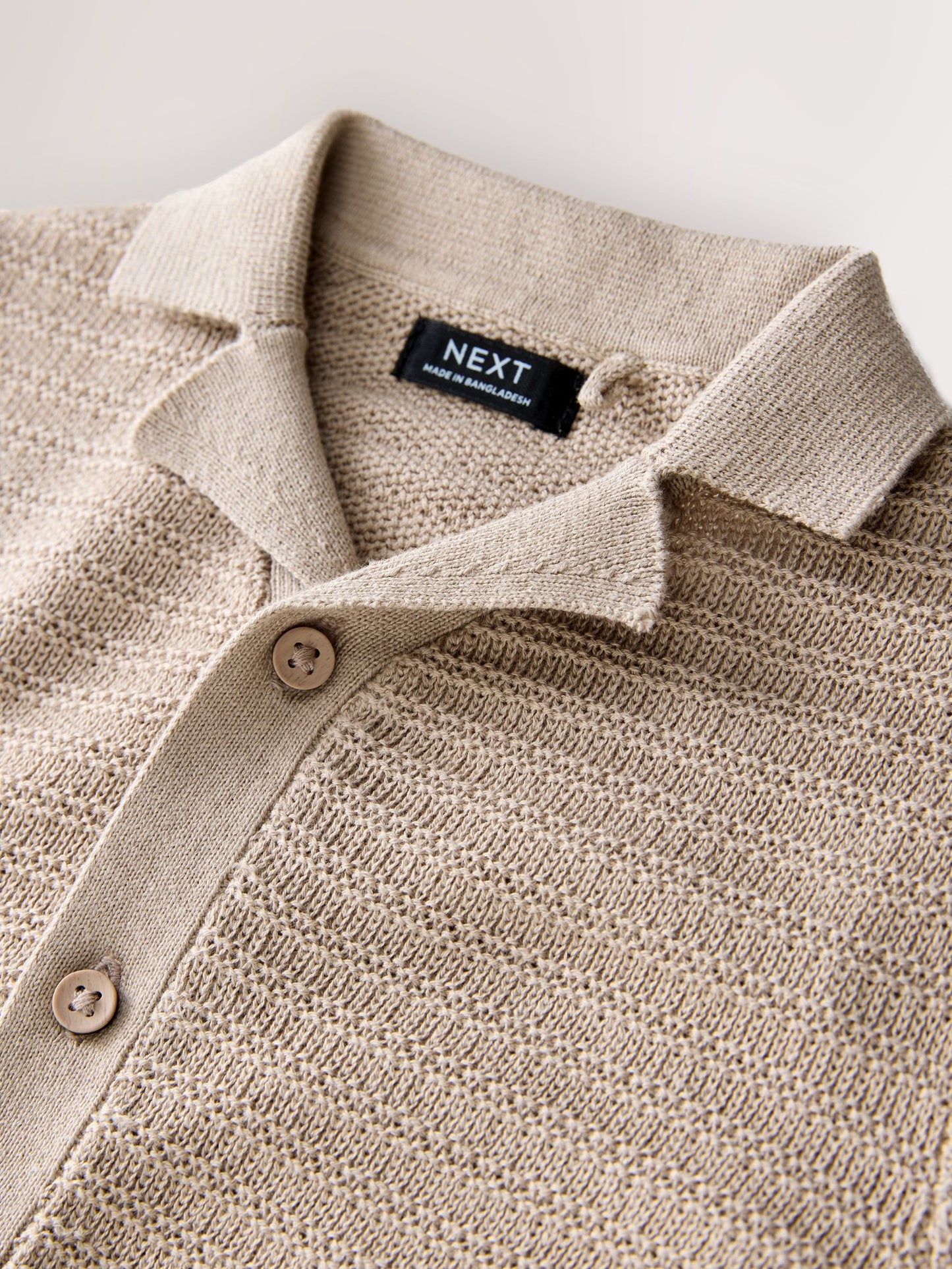 Dsiney Kidz - Neutral Revere Collar Short Sleeve Knitted Polo Shirt (3mths-7yrs) image 7