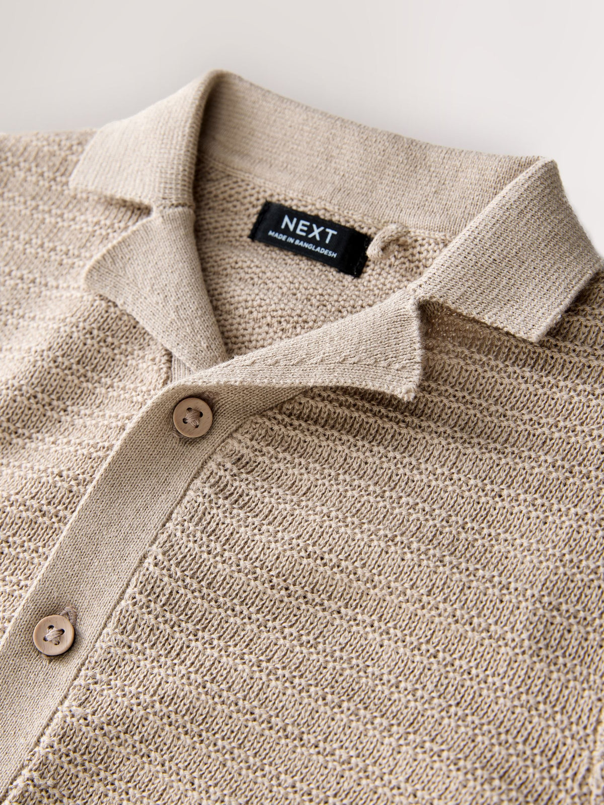 Dsiney Kidz - Neutral Revere Collar Short Sleeve Knitted Polo Shirt (3mths-7yrs) image 7