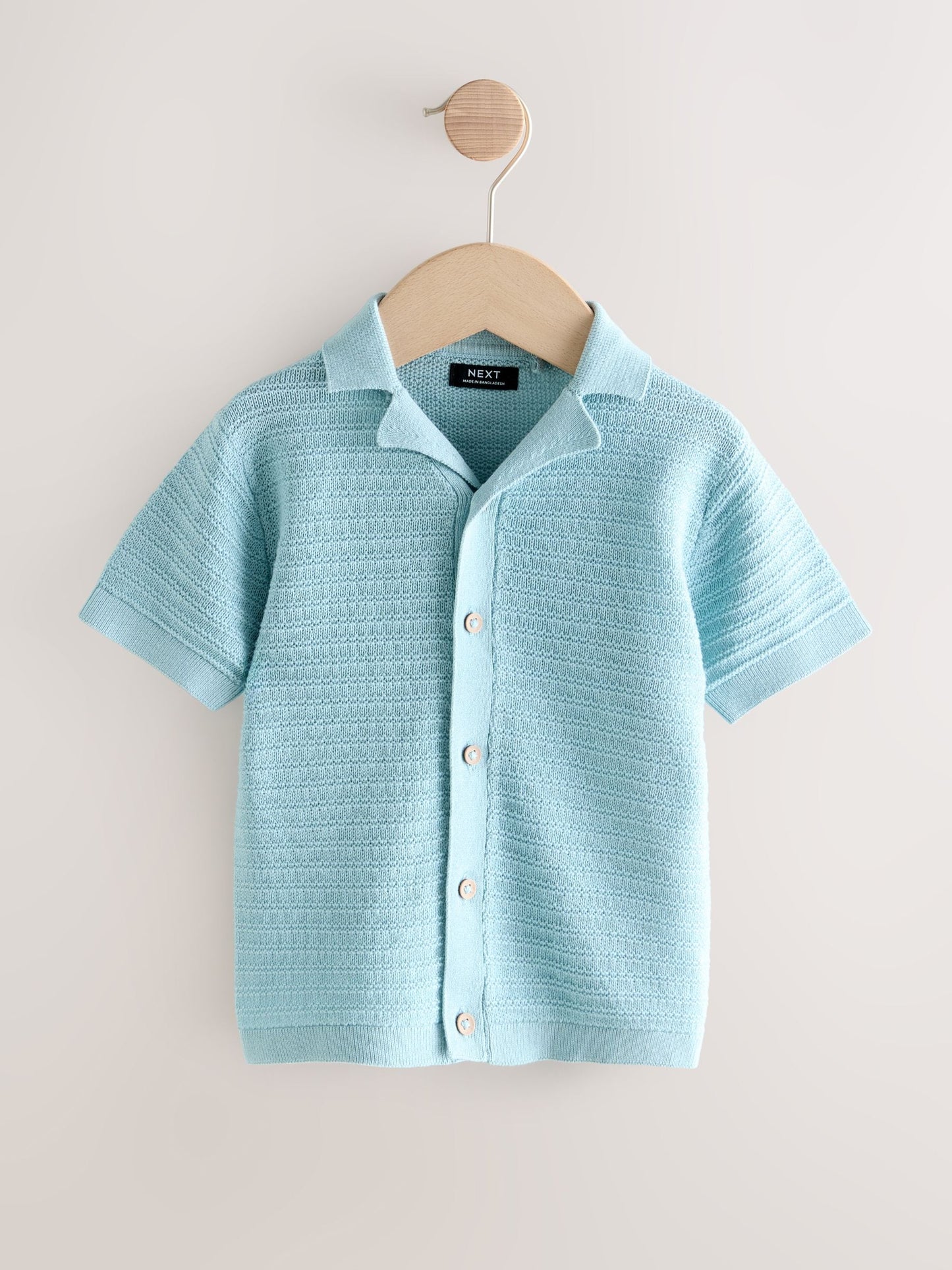 Dsiney Kidz - Blue Revere Collar Short Sleeve Knitted Polo Shirt (3mths-7yrs) image 1