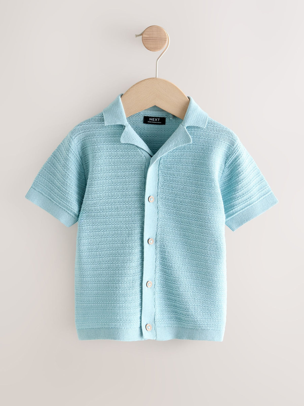 Dsiney Kidz - Blue Revere Collar Short Sleeve Knitted Polo Shirt (3mths-7yrs) image 1