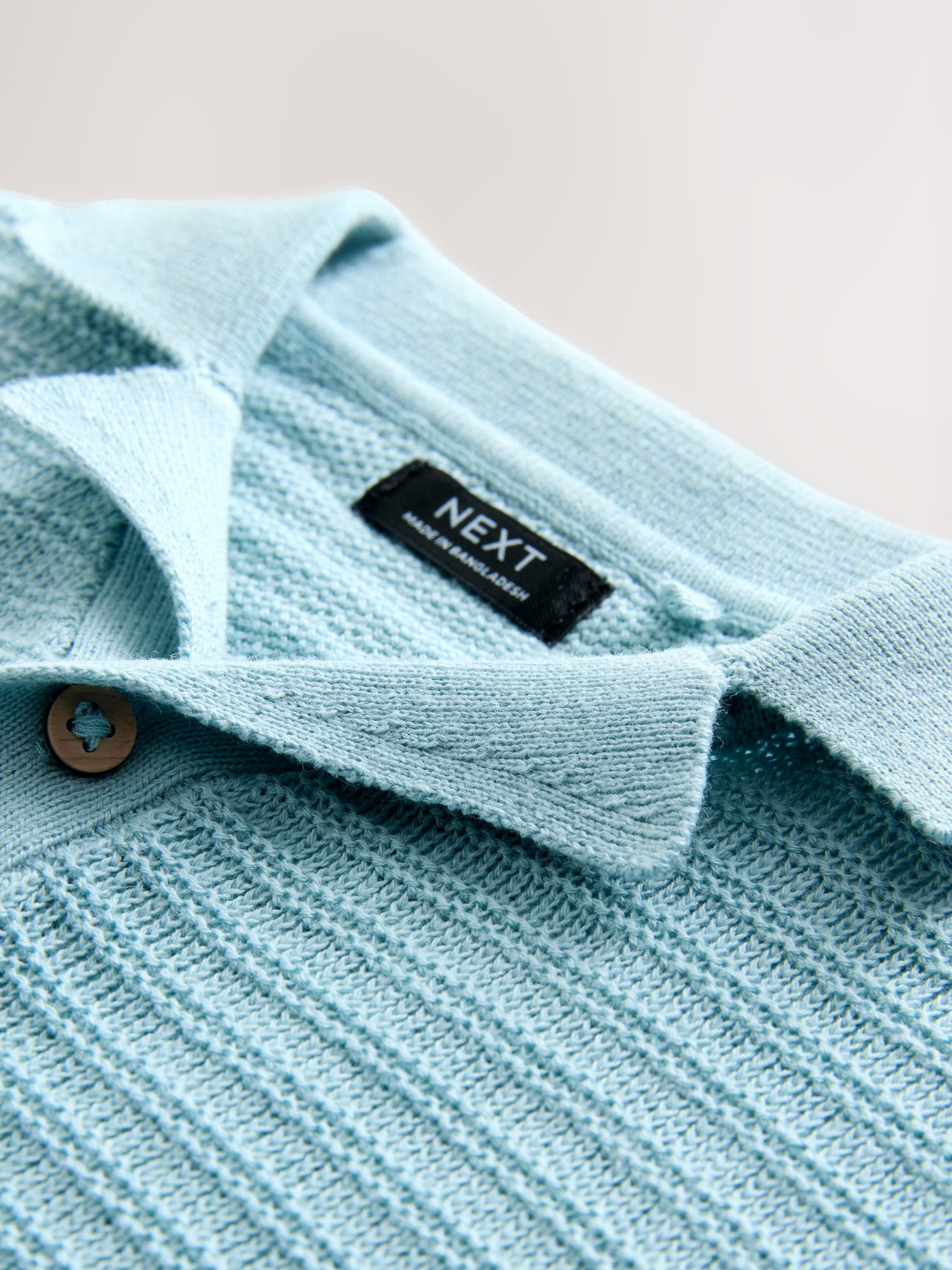 Dsiney Kidz - Blue Revere Collar Short Sleeve Knitted Polo Shirt (3mths-7yrs) image 4