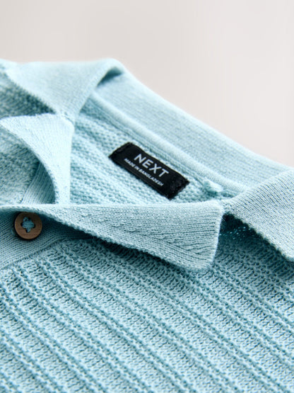 Dsiney Kidz - Blue Revere Collar Short Sleeve Knitted Polo Shirt (3mths-7yrs) image 4