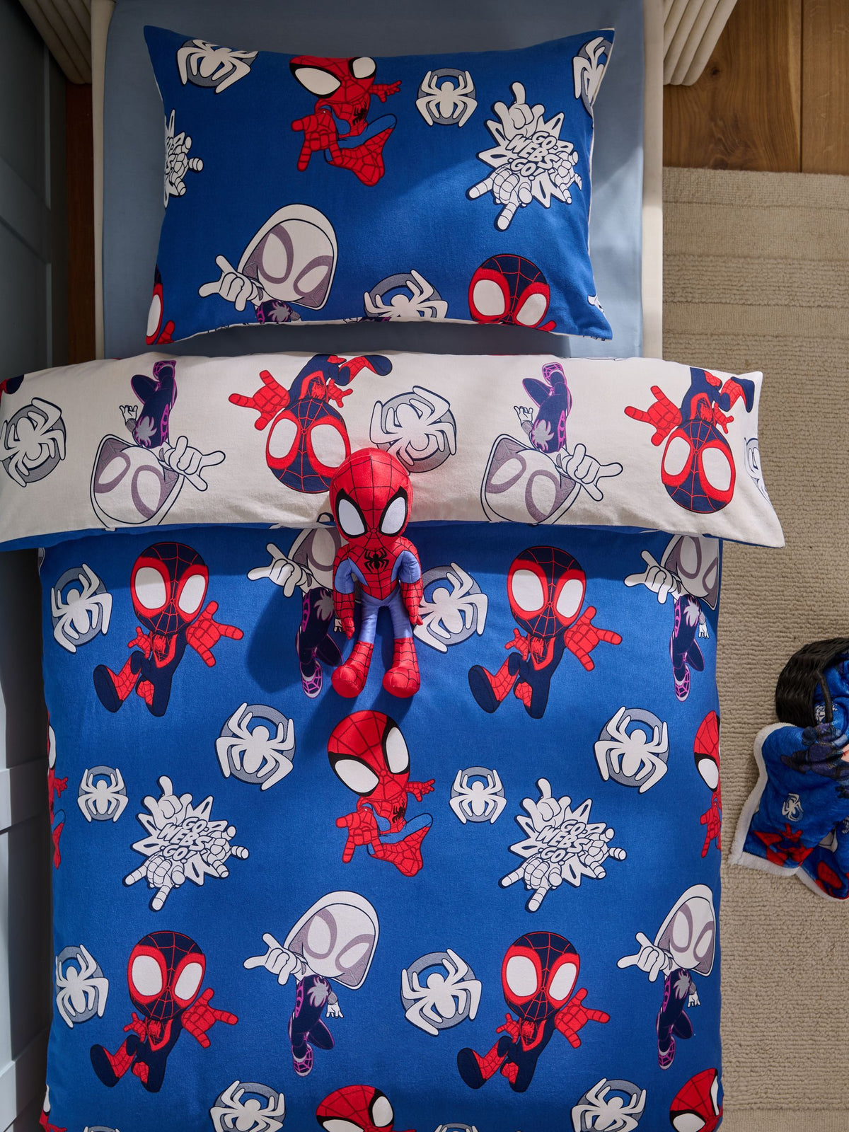 Spidey and Friends Supersoft 100% Brushed Cotton Duvet Cover and Pillowcase Set - image 2