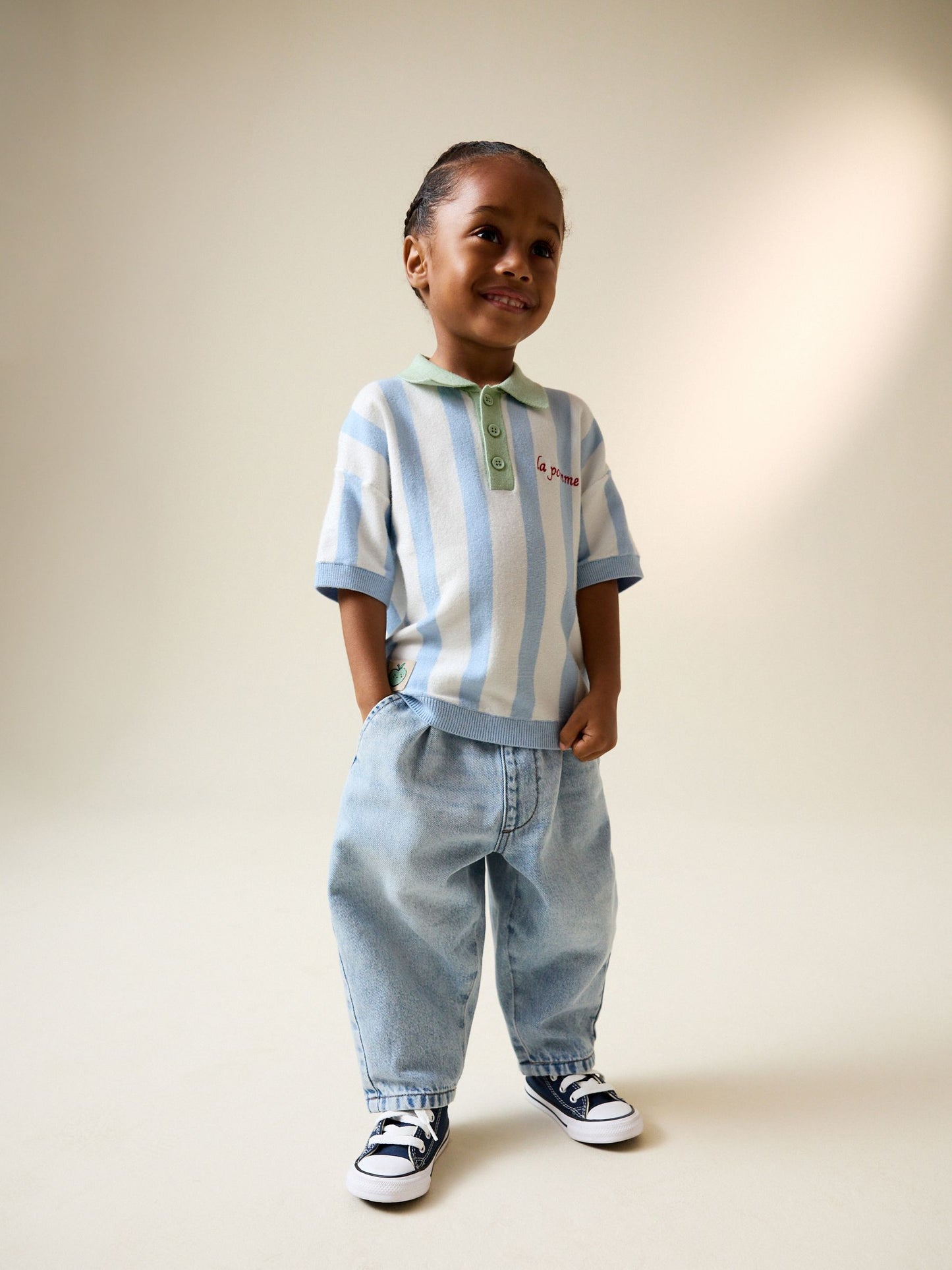 Dsiney Kidz - Blue Character Button Neck Knitted Polo Shirt (3mths-7yrs) image 2