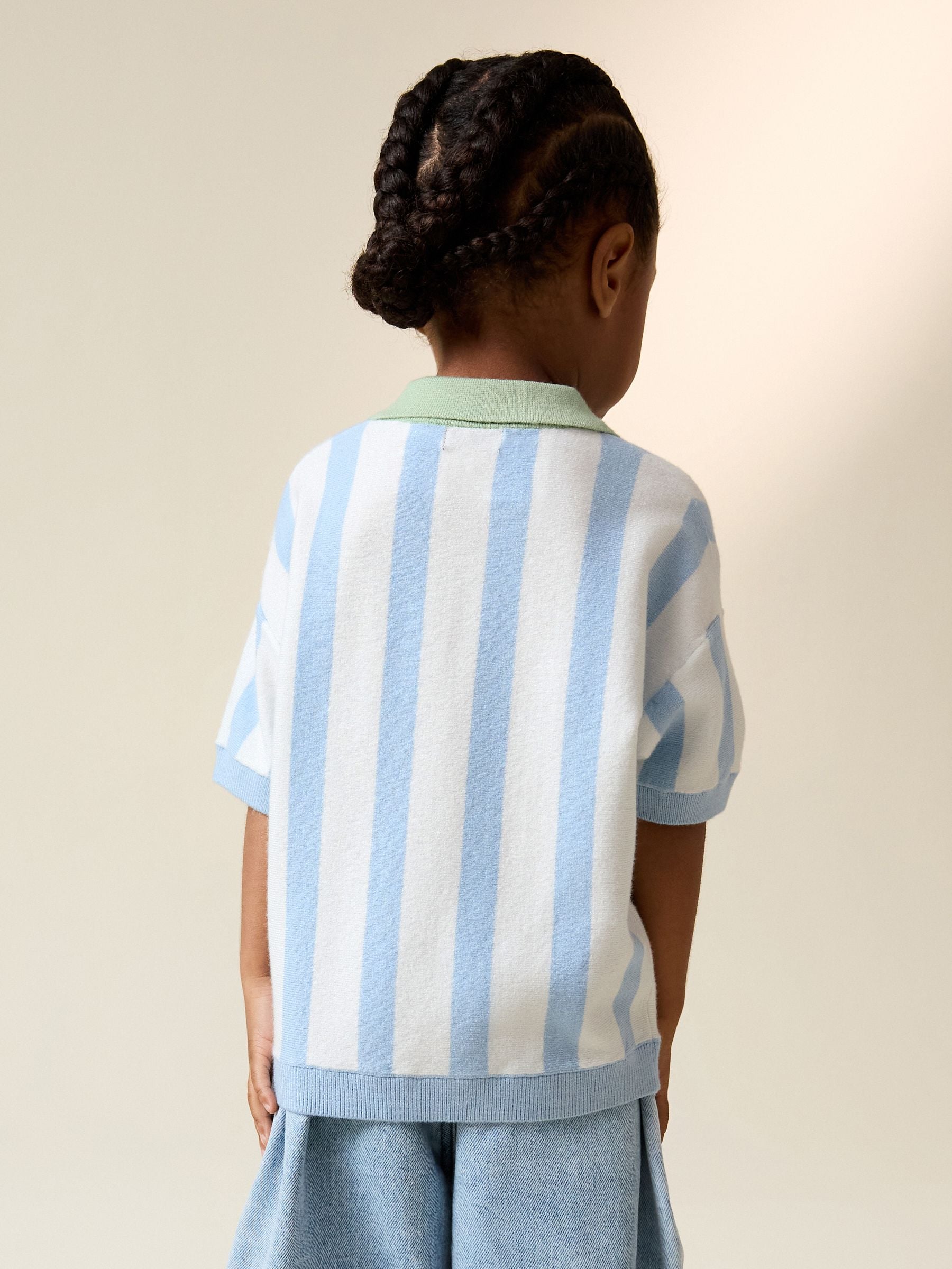 Dsiney Kidz - Blue Character Button Neck Knitted Polo Shirt (3mths-7yrs) image 3