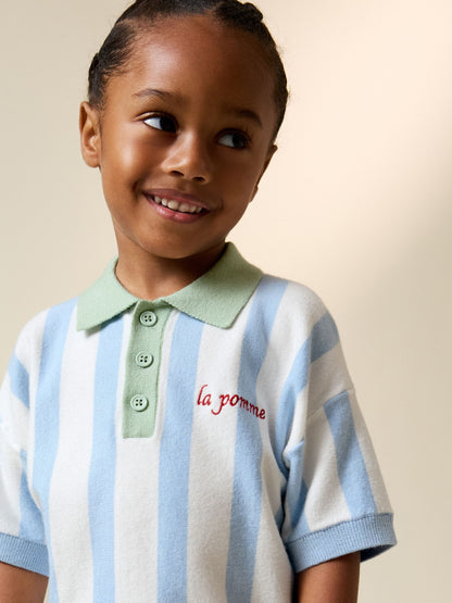 Dsiney Kidz - Blue Character Button Neck Knitted Polo Shirt (3mths-7yrs) image 4