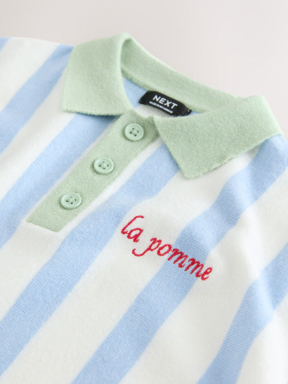 Dsiney Kidz - Blue Character Button Neck Knitted Polo Shirt (3mths-7yrs) image 8