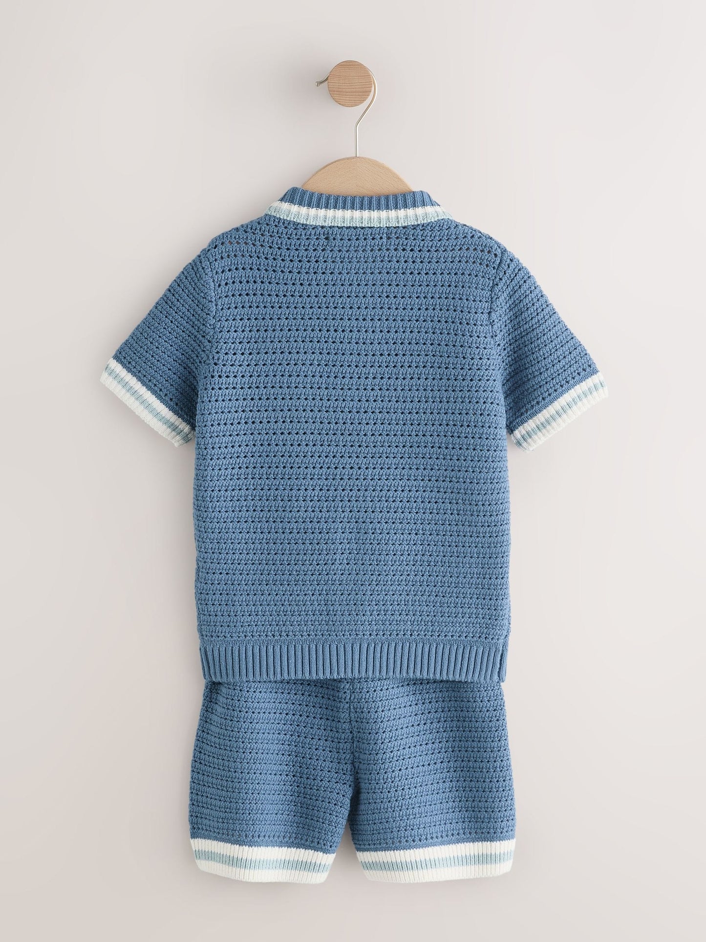 Dsiney Kidz - Blue Knitted Polo Shirt and Shorts Set (3-16yrs) image 7