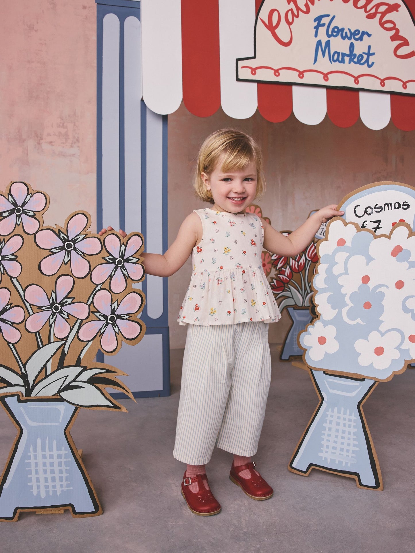 Cath Kidston Ecru Ditsy Blouse And Trousers Set (3mths-8yrs) image 1
