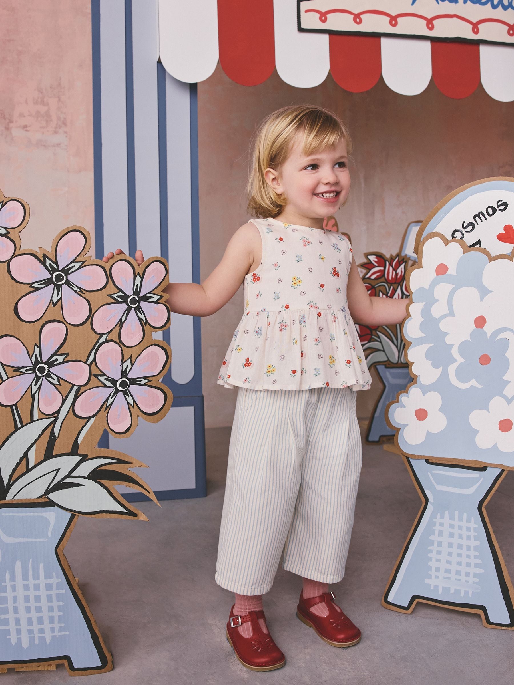 Cath Kidston Ecru Ditsy Blouse And Trousers Set (3mths-8yrs) image 2