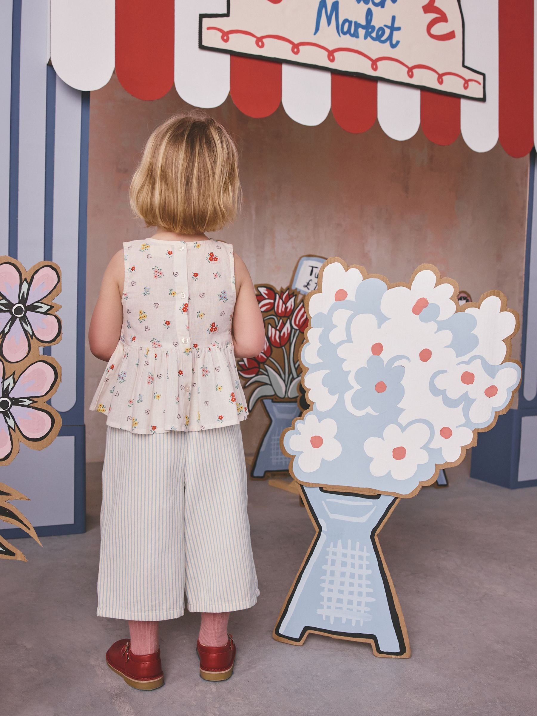 Cath Kidston Ecru Ditsy Blouse And Trousers Set (3mths-8yrs) image 3