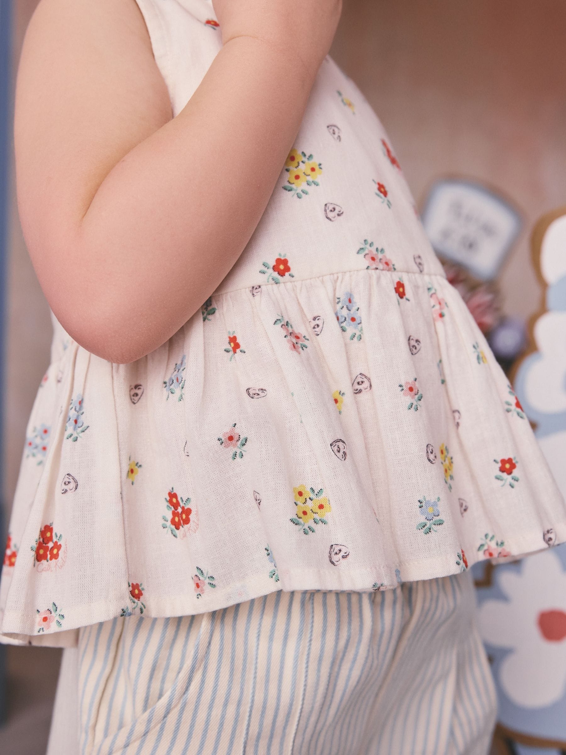 Cath Kidston Ecru Ditsy Blouse And Trousers Set (3mths-8yrs) image 6