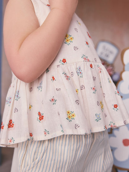 Cath Kidston Ecru Ditsy Blouse And Trousers Set (3mths-8yrs) image 6