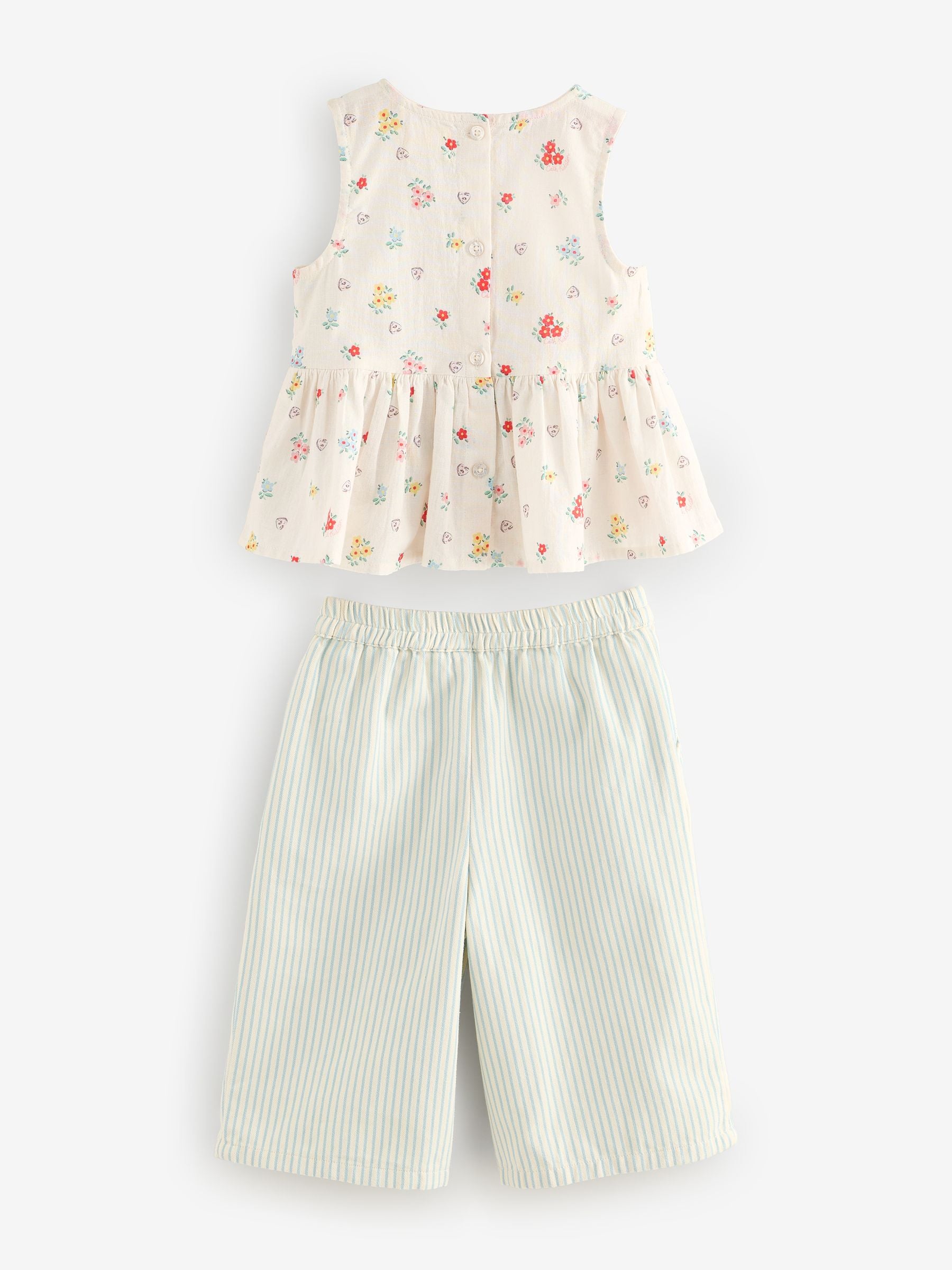 Cath Kidston Ecru Ditsy Blouse And Trousers Set (3mths-8yrs) image 8