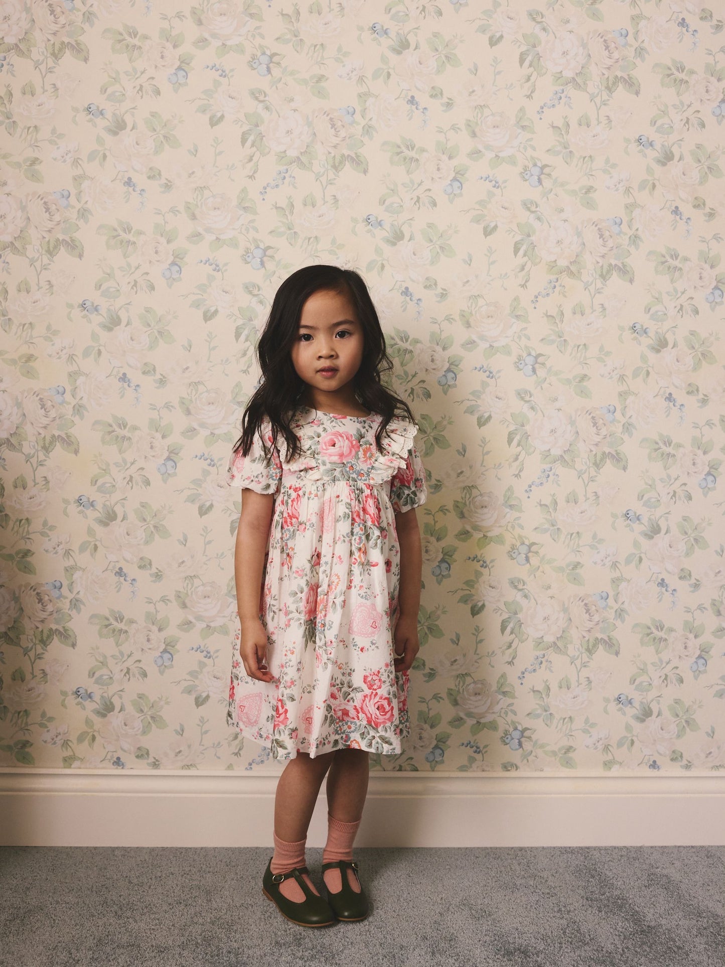 Cath Kidston Pink Floral Short Sleeve Dress (3mths-8yrs) image 2