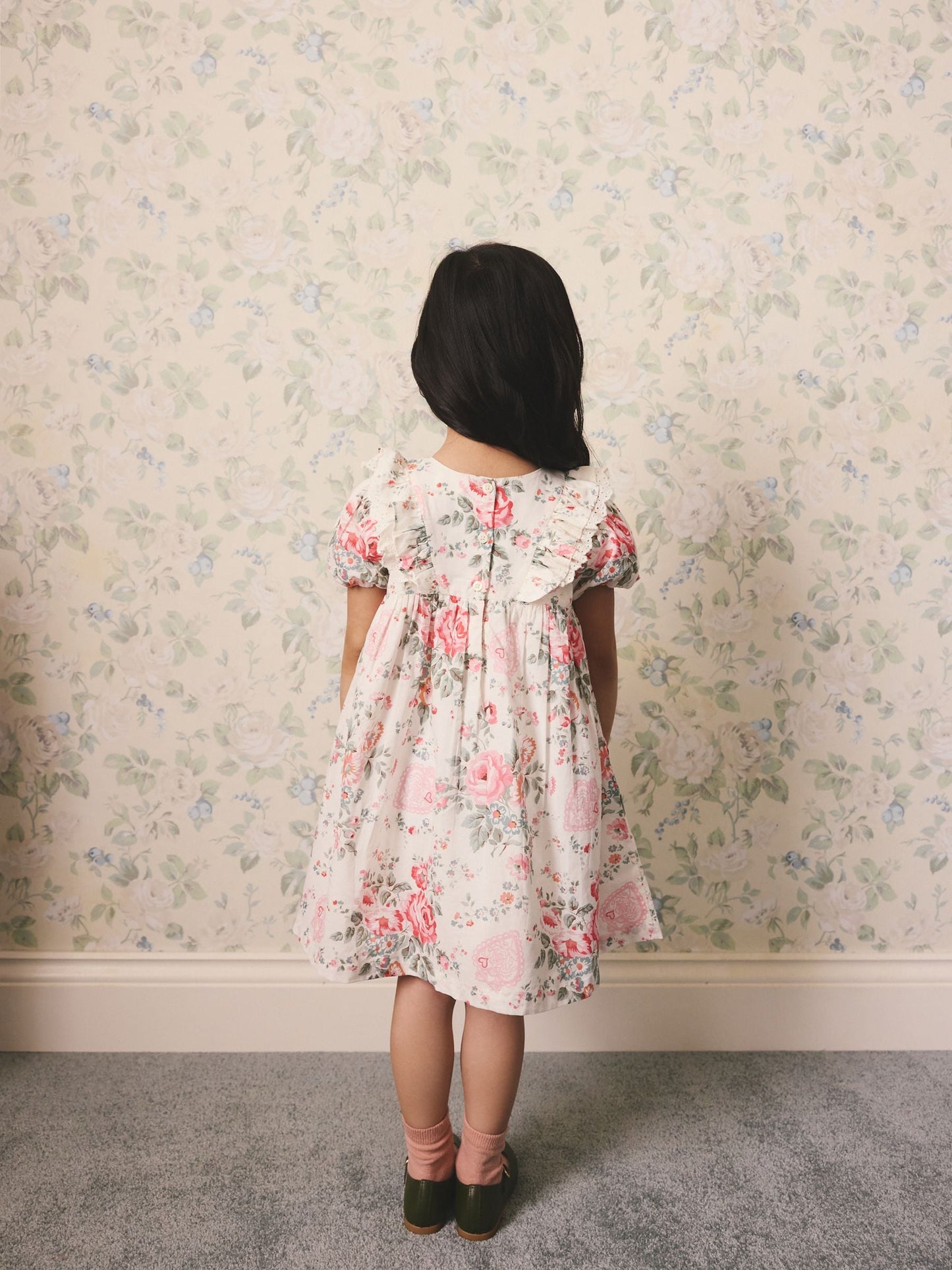 Cath Kidston Pink Floral Short Sleeve Dress (3mths-8yrs) image 3
