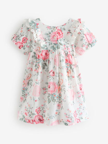 Cath Kidston Pink Floral Short Sleeve Dress (3mths-8yrs) image 7