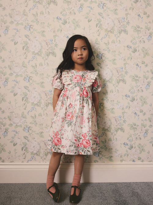 Cath Kidston Pink Floral Short Sleeve Dress (3mths-8yrs) image 1
