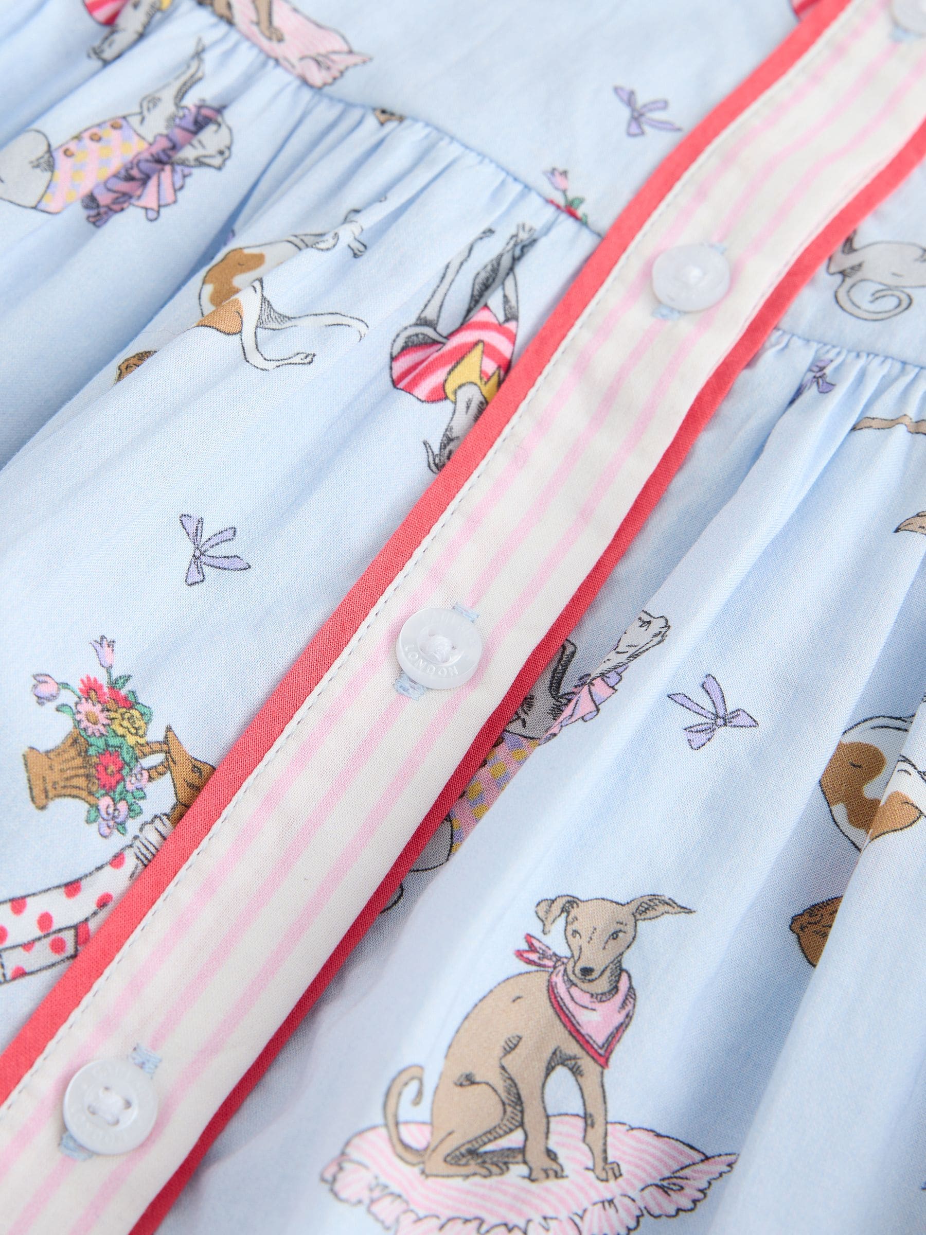 Cath Kidston Blue Fancy Dogs Cath Kidston Cotton Collar Dress (3mths-8yrs) image 8