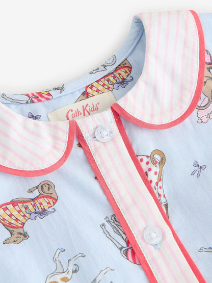 Cath Kidston Blue Fancy Dogs Cath Kidston Cotton Collar Dress (3mths-8yrs) image 9