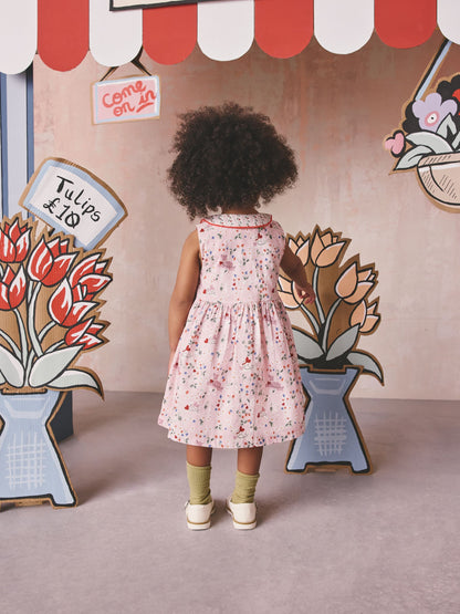 Dsiney Kidz - Cath Kidston Pink Ditsy Cath Kidston Cotton Collar Dress (3mths-8yrs) image 4