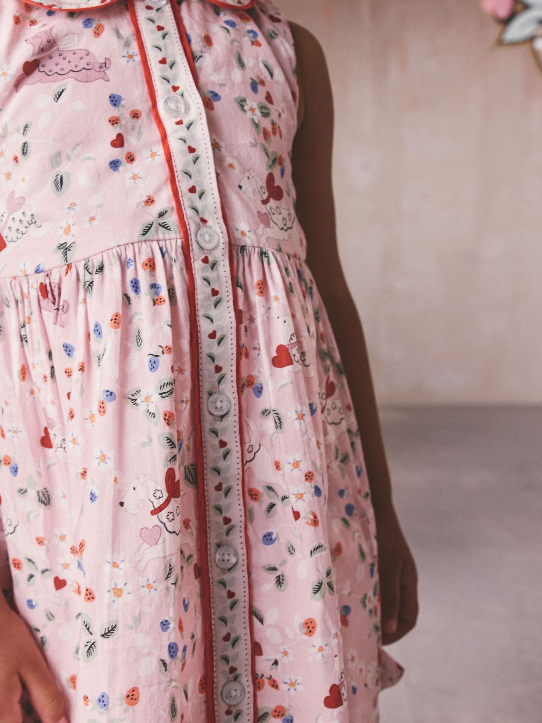 Cath Kidston Pink Ditsy Cath Kidston Cotton Collar Dress (3mths-8yrs) image 5