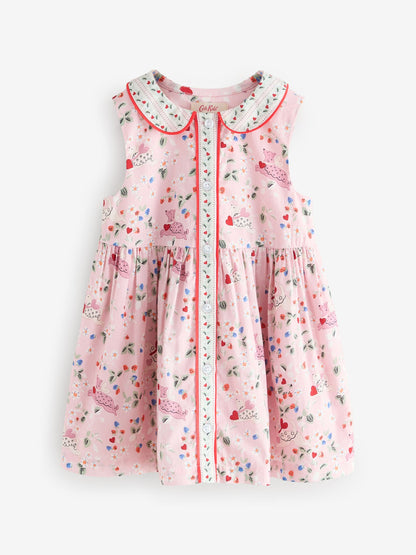 Cath Kidston Pink Ditsy Cath Kidston Cotton Collar Dress (3mths-8yrs) image 7