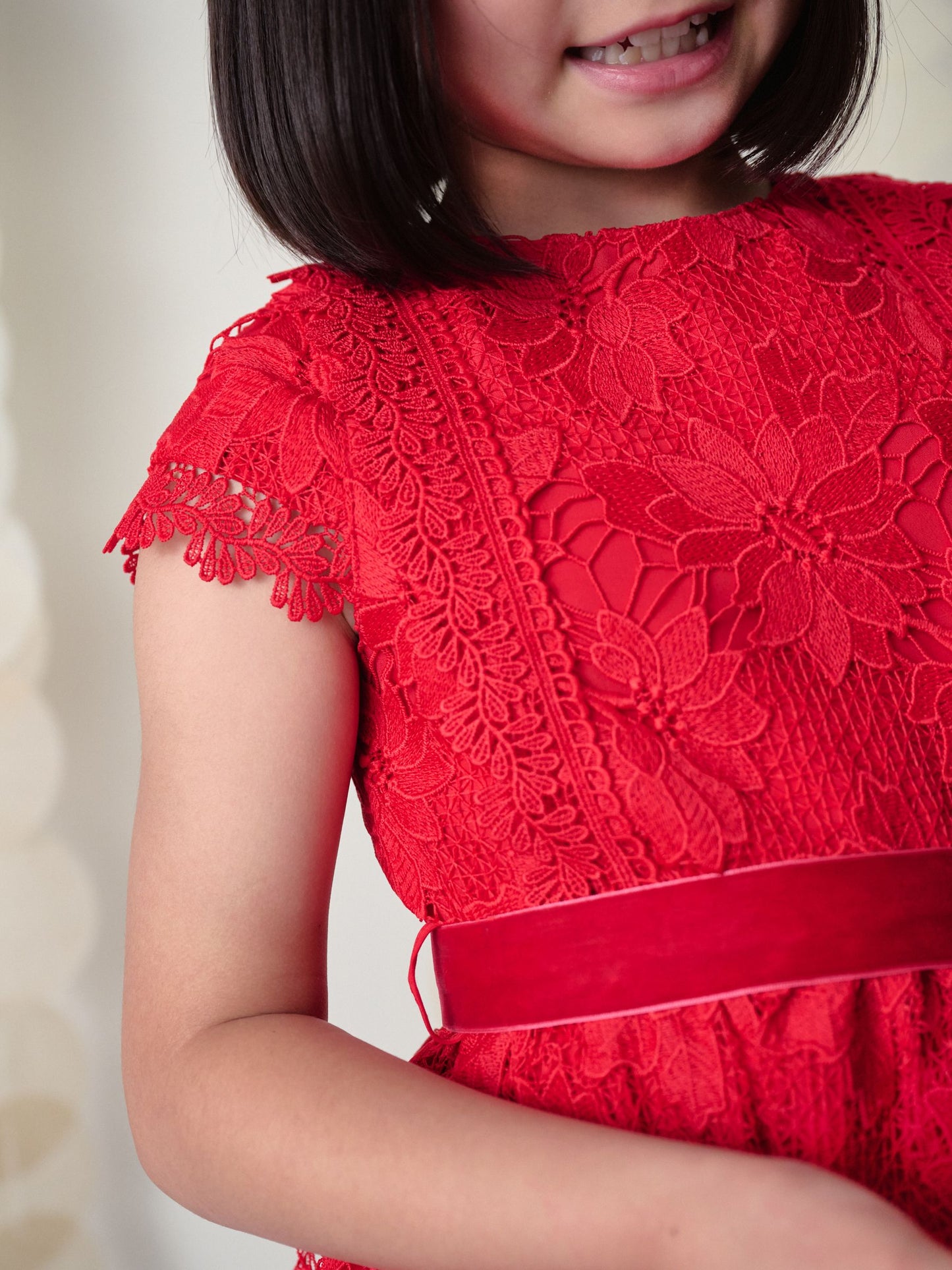 Red Lace Occasion Dress (3-16yrs) image 5