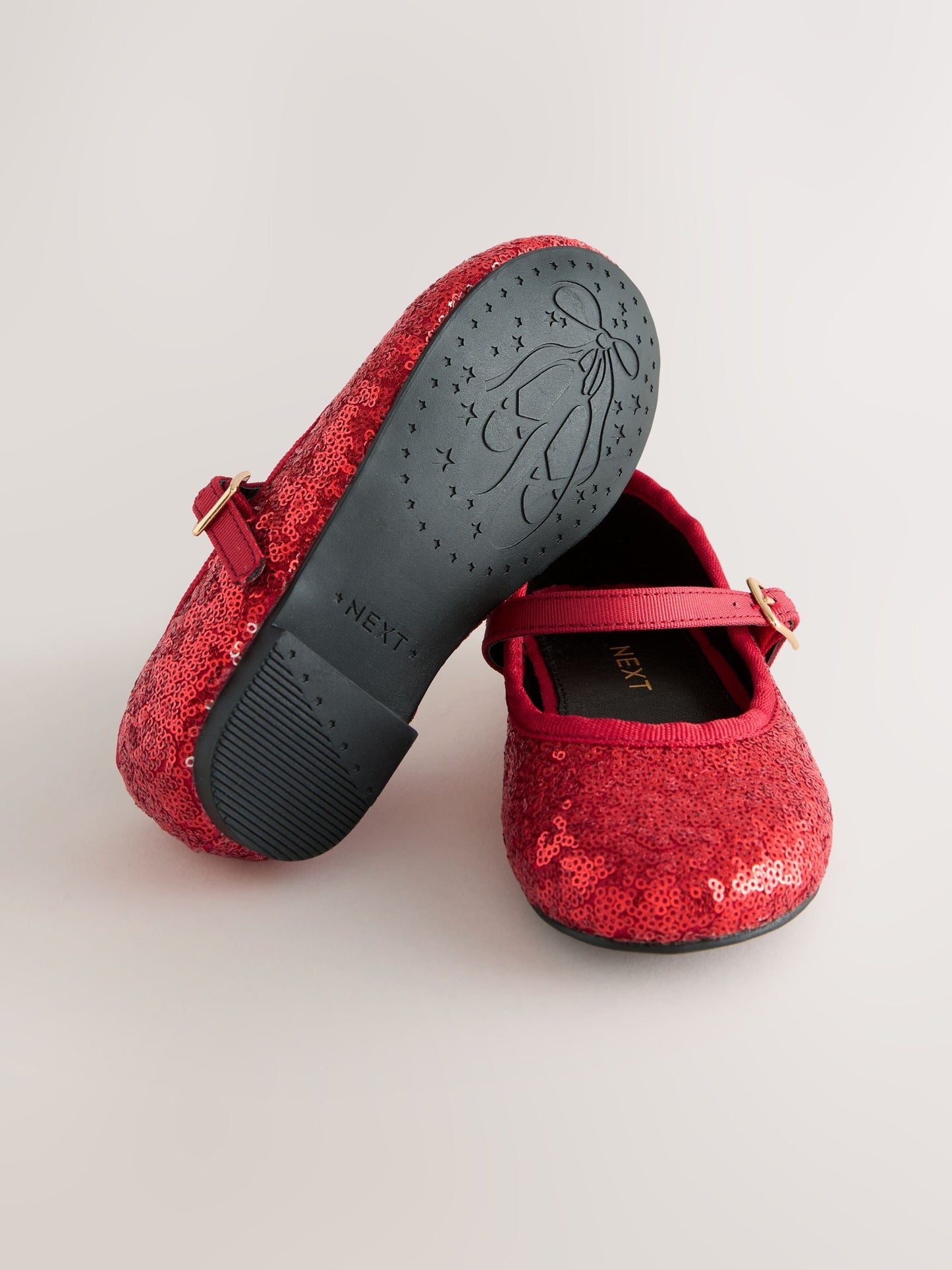 Red Sequin Mary Jane Shoes