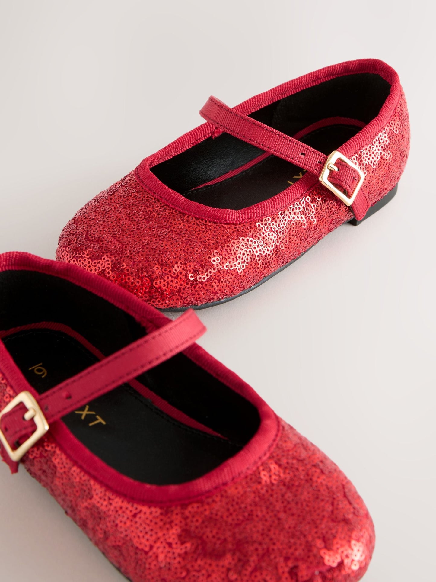 Red Sequin Mary Jane Shoes