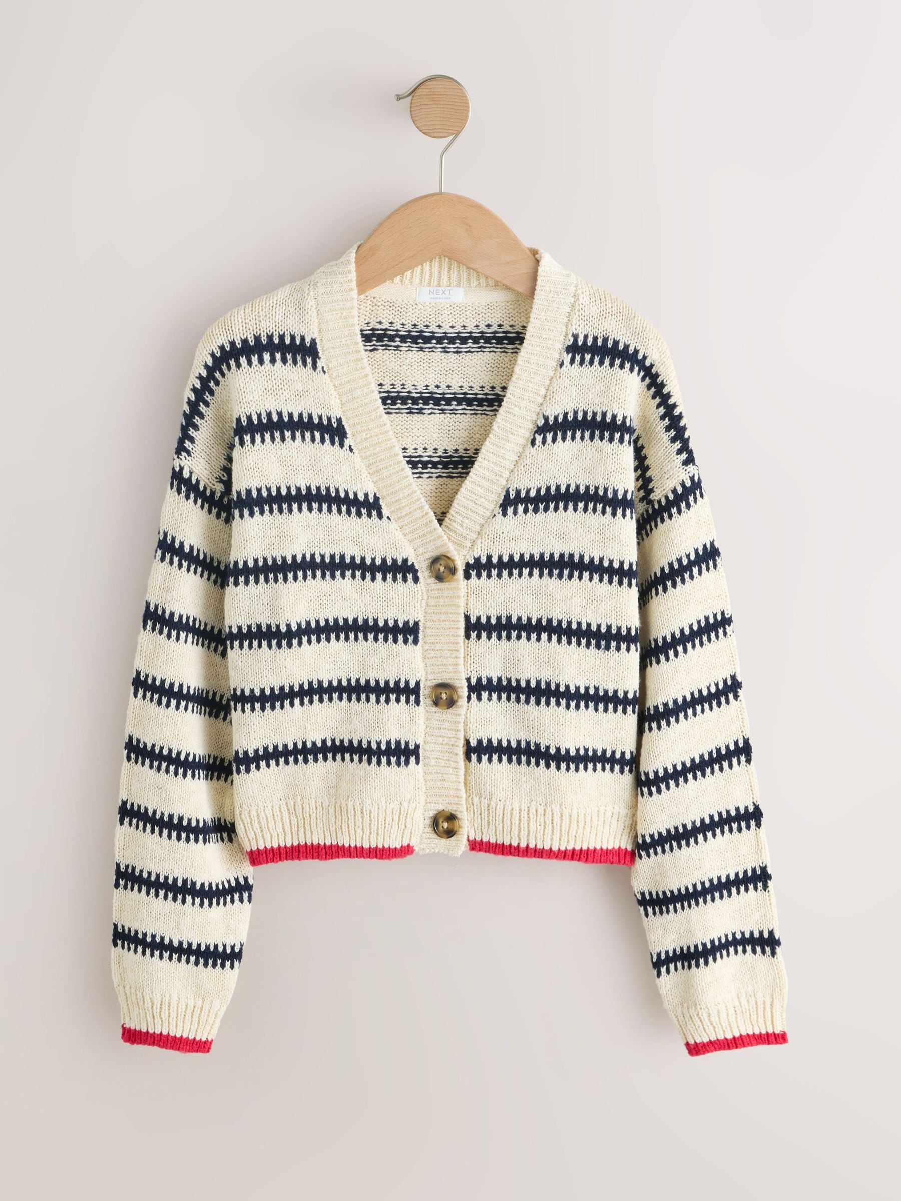 Dsiney Kidz - Mono Stripe V-Neck Stitch Cardigan (3-16yrs) image 3