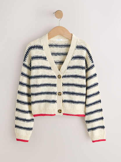 Dsiney Kidz - Mono Stripe V-Neck Stitch Cardigan (3-16yrs) image 3