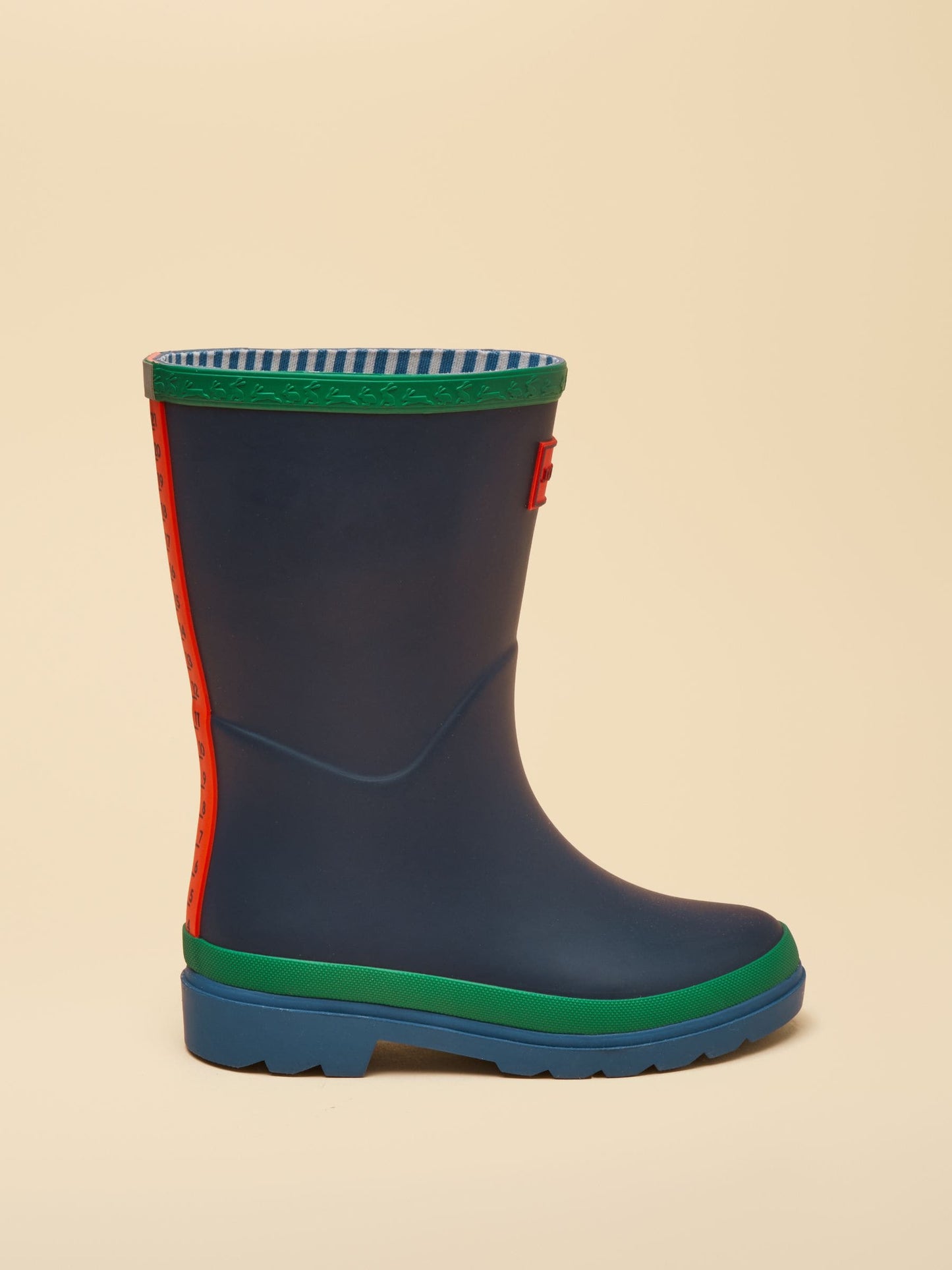 Joules Kids' Blue & Green Colourblock Wellies image 2