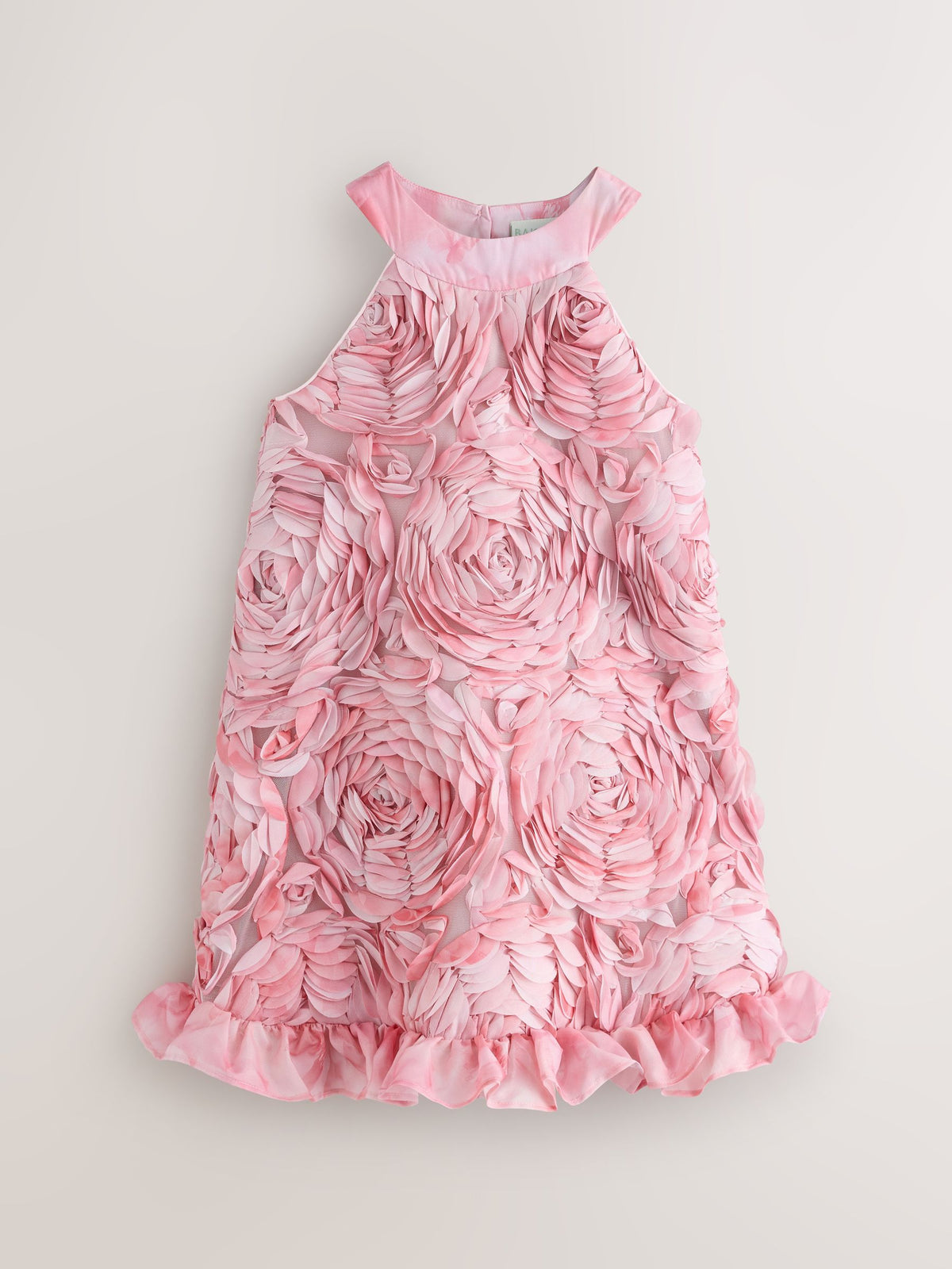 Dsiney Kidz - Baker by Ted Baker Pink 3D Textured Floral Halter Dress image 6
