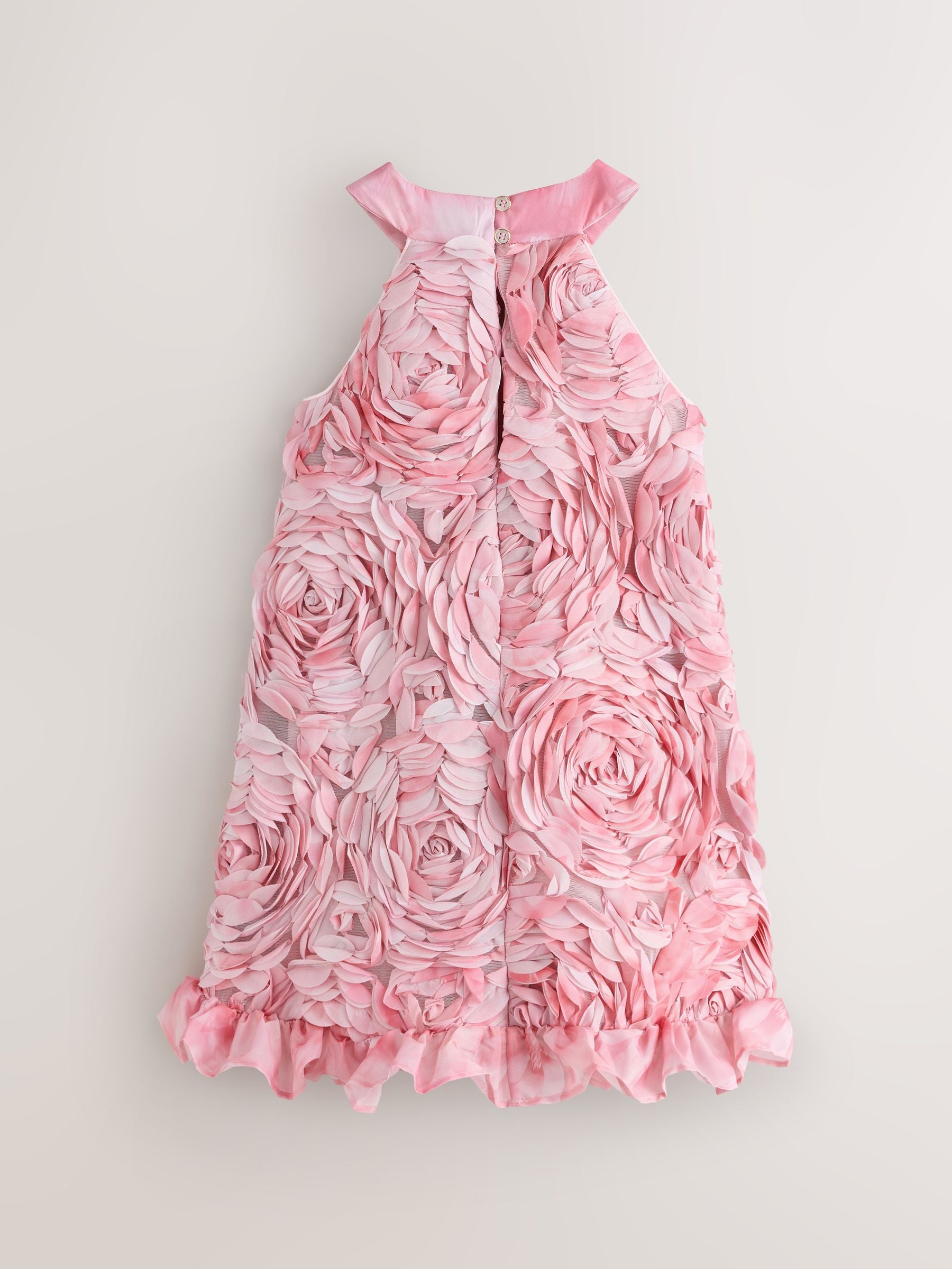 Baker by Ted Baker Pink 3D Textured Floral Halter Dress image 7