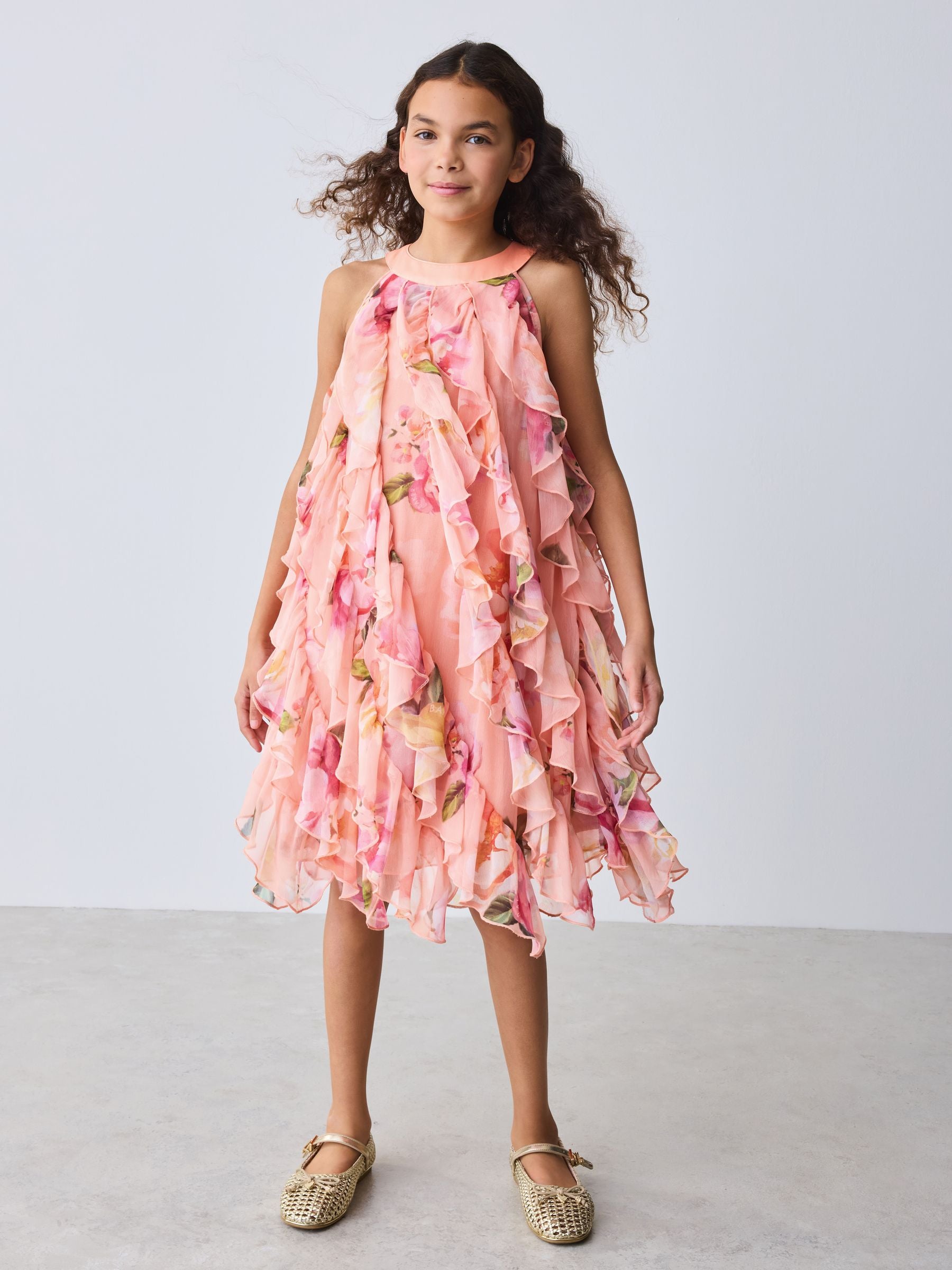 Baker by Ted Baker Floral Halter Waterfall Dress image 2