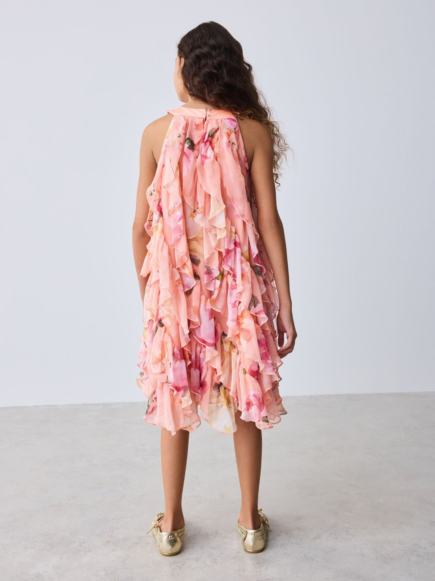 Baker by Ted Baker Floral Halter Waterfall Dress image 3