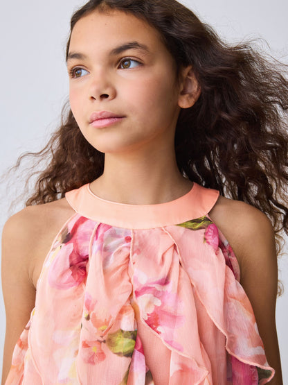 Baker by Ted Baker Floral Halter Waterfall Dress image 4