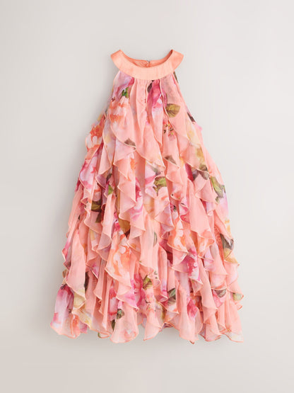 Baker by Ted Baker Floral Halter Waterfall Dress image 6