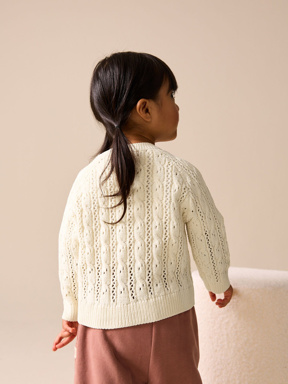 Ecru Cable Cardigan (3mths-7yrs) - image 2