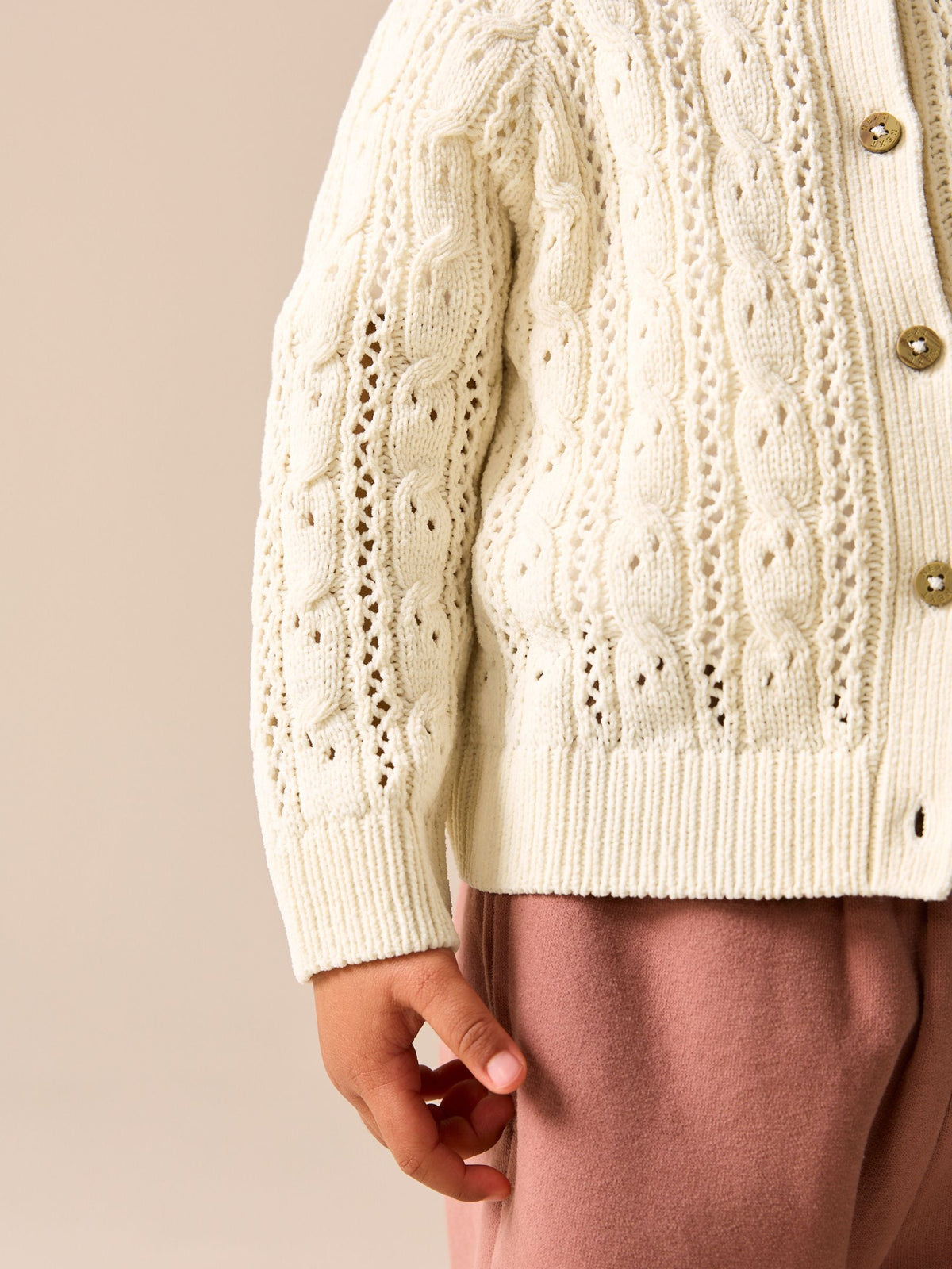 Ecru Cable Cardigan (3mths-7yrs) - image 4