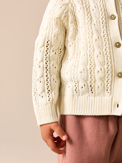Ecru Cable Cardigan (3mths-7yrs) - image 4