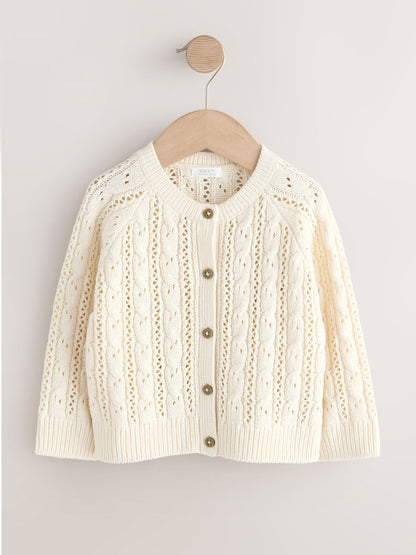 Ecru Cable Cardigan (3mths-7yrs) - image 5